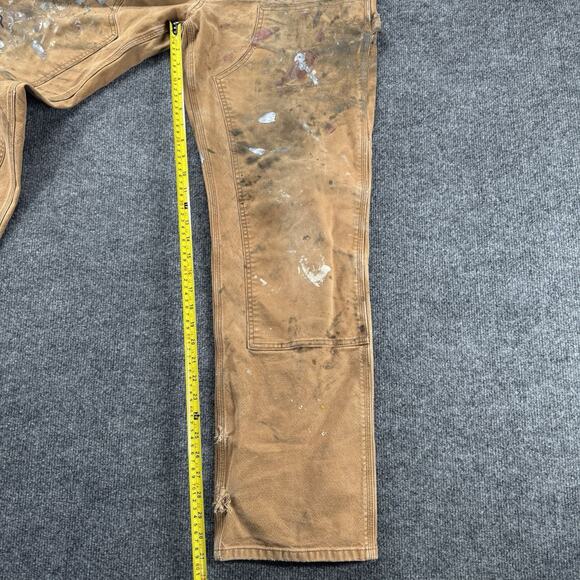 Carhartt Double Knee Pants 36x34 Relaxed Fit Utility Work Pants Distressed - Picture 10 of 11